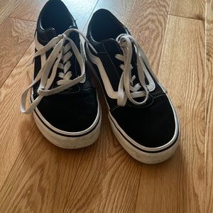 Women’s vans - black - size 8.5 worn twice